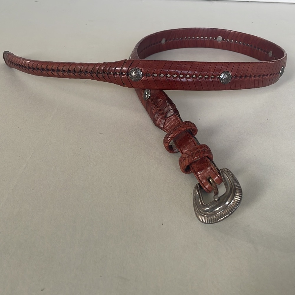 Vintage concho leather belt